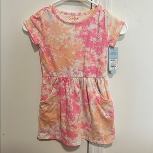 Cat & Jack Pink Peach Tie-Dye Pocket Play Dress